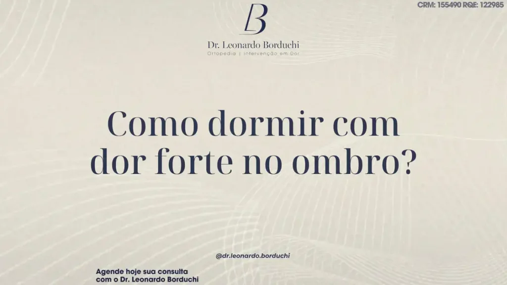 Como dormir com dor forte no ombro e ter descanso real?