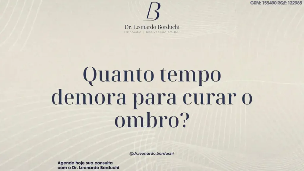 Quanto tempo demora para curar dor no ombro com tratamento médico?