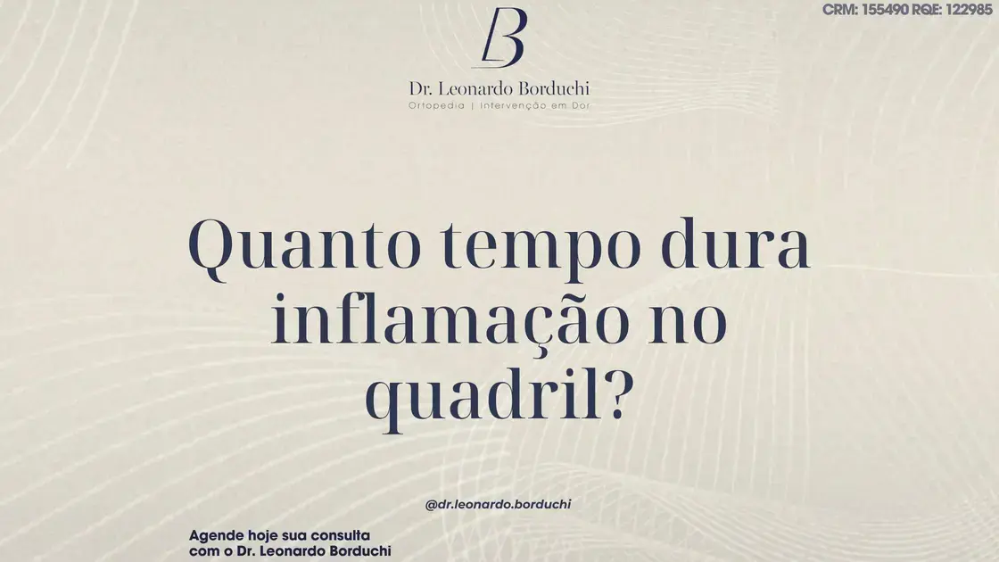 Quanto tempo dura inflamação no quadril com tratamento adequado?