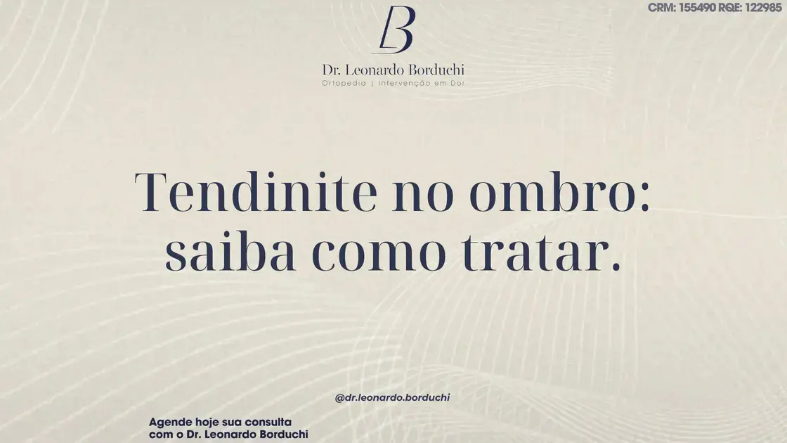 Tendinite no Ombro: Identifique e Trate