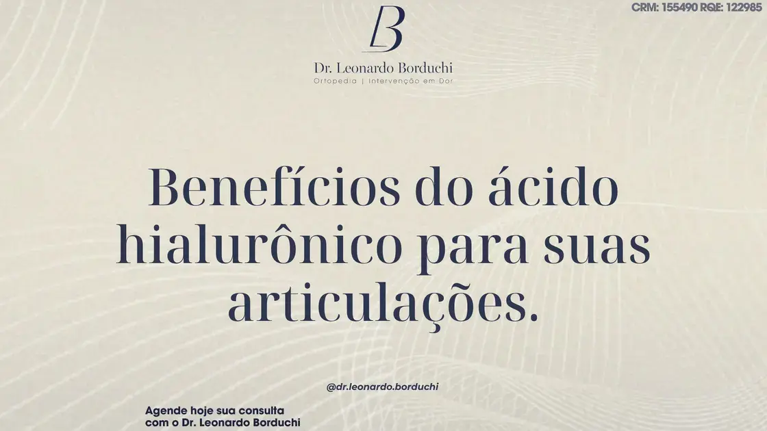 Benefícios do ácido hialurônico para suas articulações.