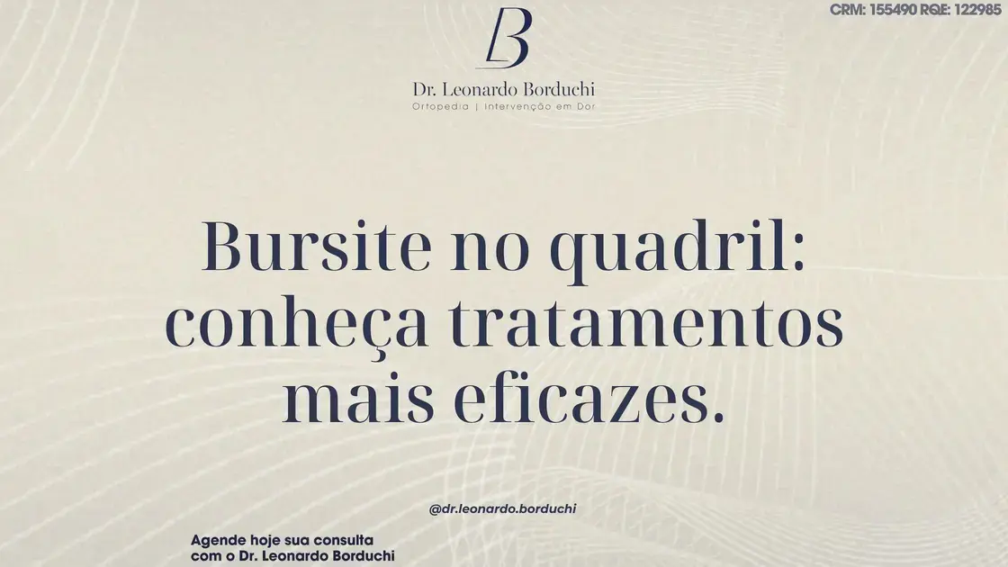 Bursite no quadril: conheça tratamentos mais eficazes.