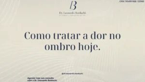 Como tratar a dor no ombro hoje.