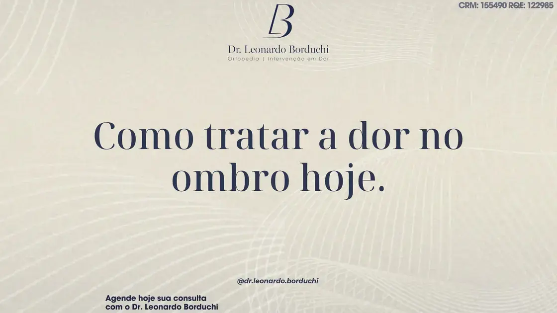 Como tratar a dor no ombro hoje.