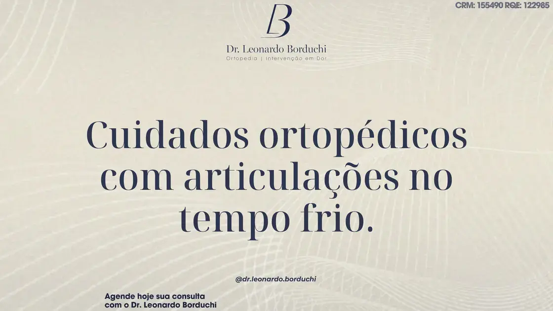Cuidados ortopédicos com articulações no tempo frio.