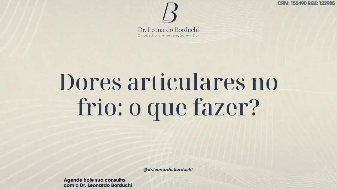 Dores articulares no frio: o que fazer?