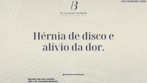 Hérnia de disco e alívio da dor.
