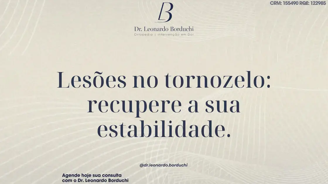 Lesões no tornozelo: recupere a sua estabilidade.
