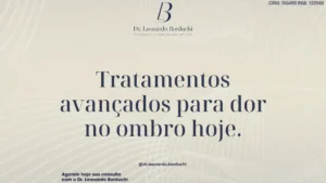 Tratamentos avançados para dor no ombro hoje.